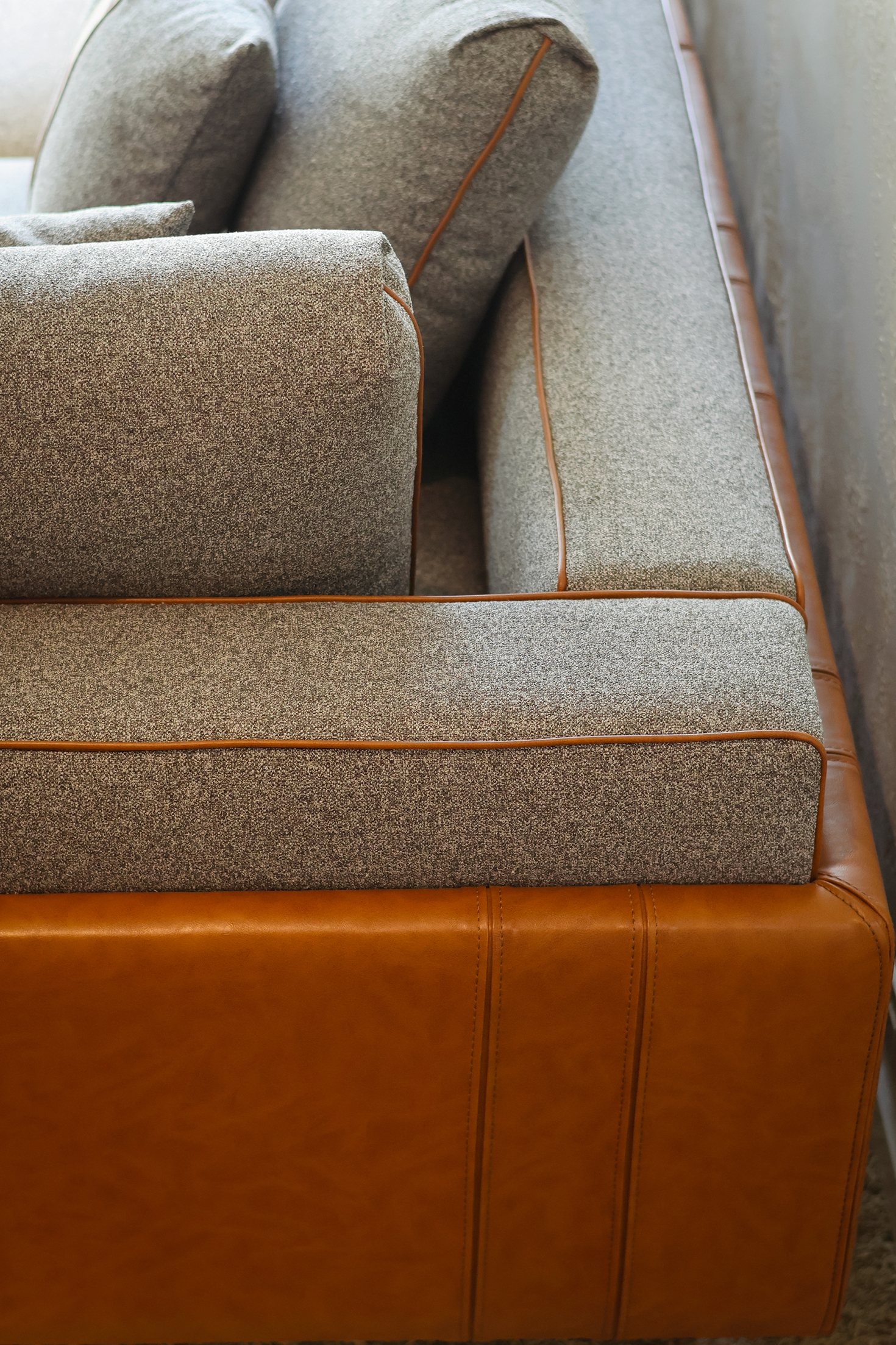 Detailed craftsmanship of leather upholstery